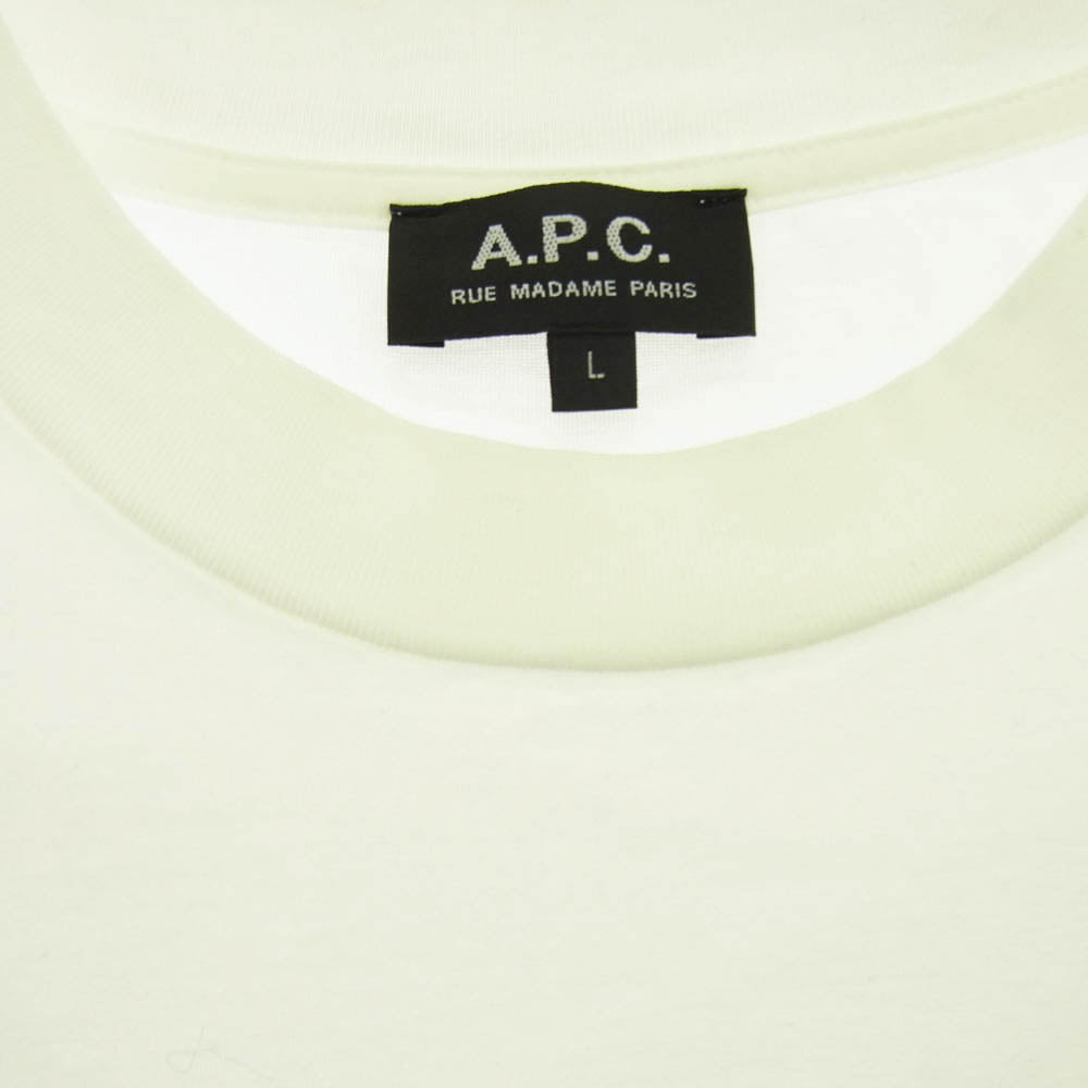 A.P.C. アーペーセー 23AW 25082-1-97202 PACK T-SHIRT L/S 長袖Tシャツ ホワイト系 L【中古】