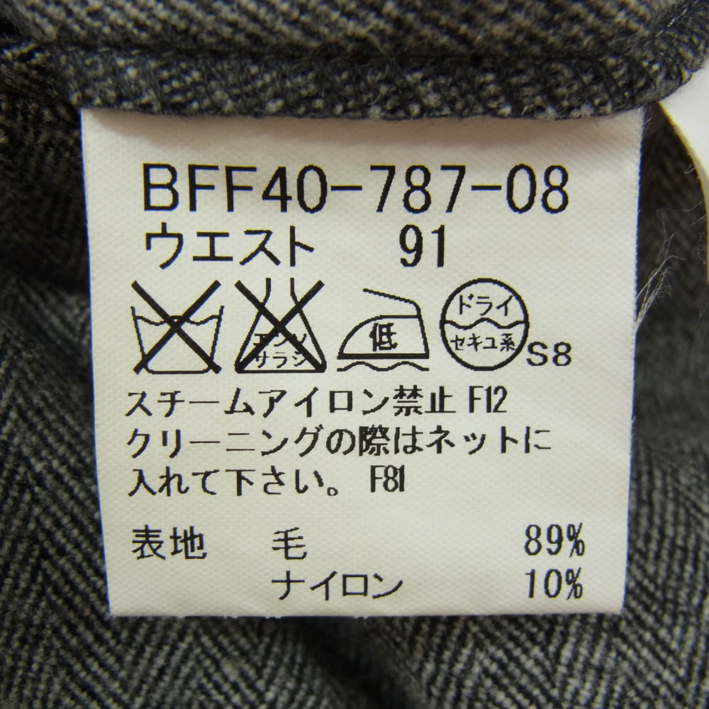 BURBERRY バーバリー BFF40-787-08 GOLF ゴルフ ウール スラックス パンツ グレー系 ウエスト 91【中古】