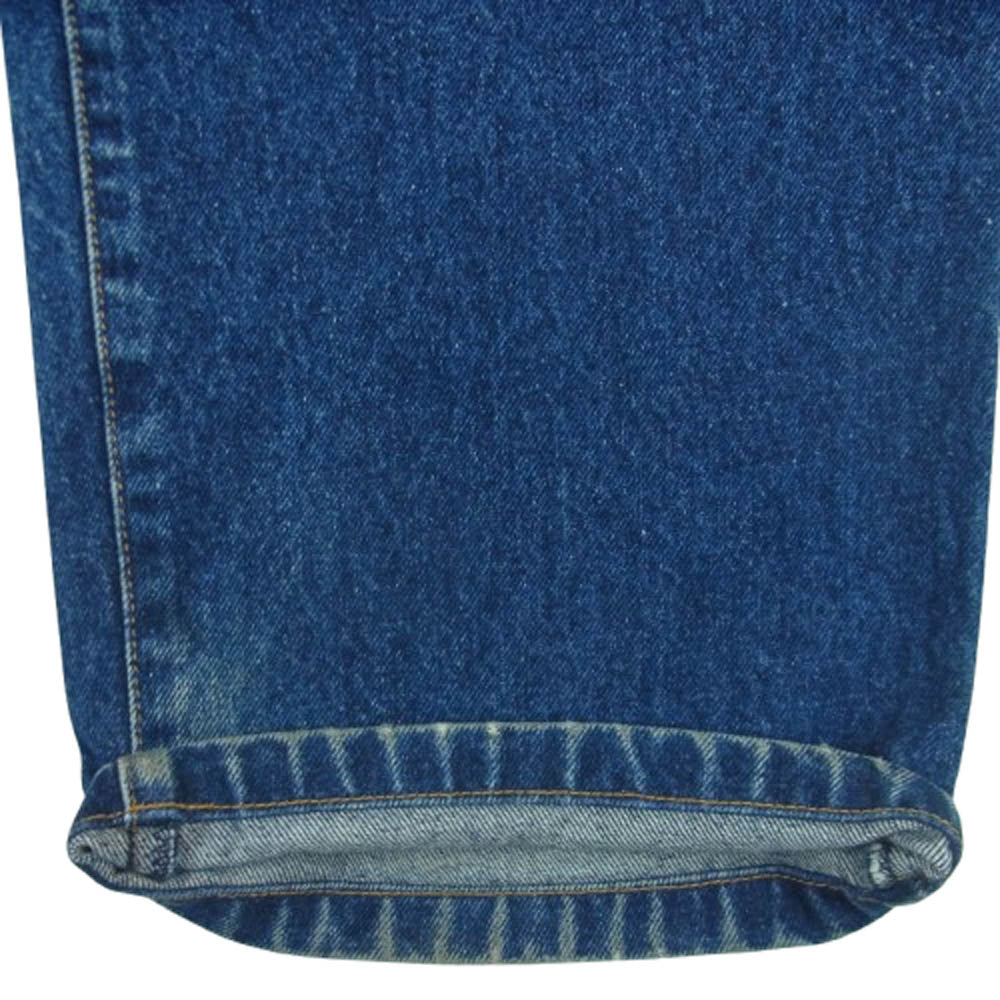 サンローラン ジーンズ YP90-090 YSLメタルチャーム付 ジップフライ ストレート デニム パンツ インディゴブルー系 W34【中古】