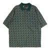 CELINE セリーヌ ヴィンテージ アーカイブ オールド 総柄 半袖 ポロシャツ グリーン系 XXL【中古】