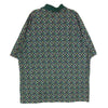 CELINE セリーヌ ヴィンテージ アーカイブ オールド 総柄 半袖 ポロシャツ グリーン系 XXL【中古】