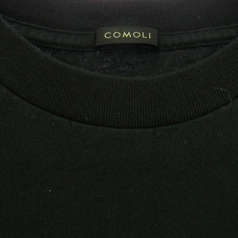 COMOLI コモリ 22SS V01-05008 空紡天竺 半袖 Tシャツ ブラック系【中古】