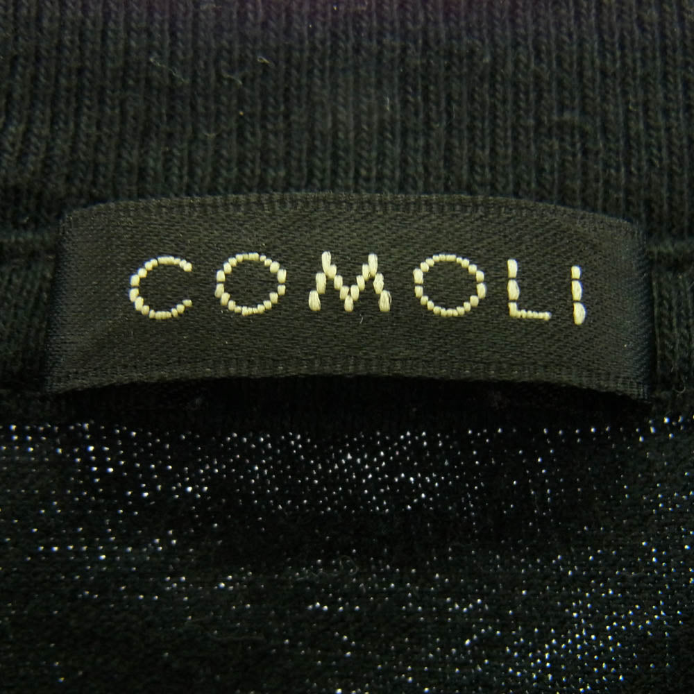 COMOLI コモリ 22SS V01-05008 空紡天竺 半袖 Tシャツ ブラック系【中古】