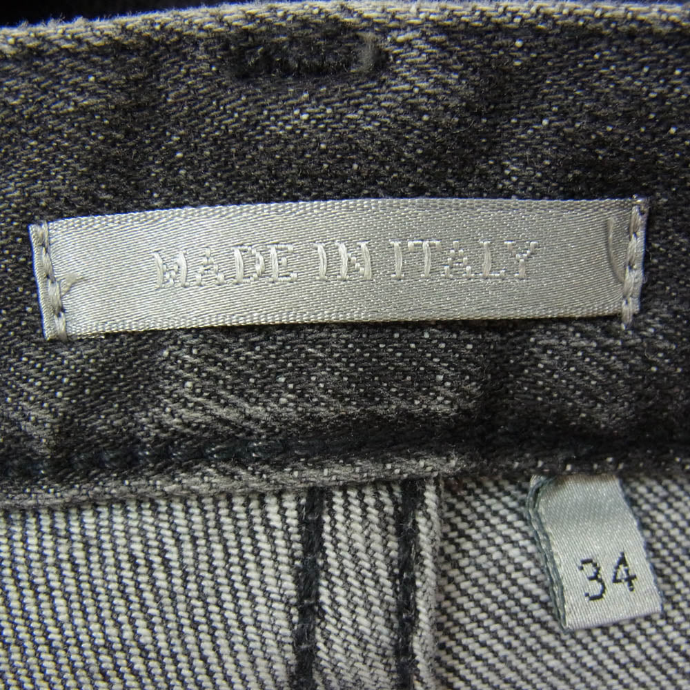 DIOR HOMME ディオールオム 013DS00B218X ストレッチ ブラック デニム パンツ W34 ブラック系 34【中古】