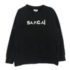 Sacai サカイ 21E2-COEON-M27656 × A.P.C. アーペーセー Tani Sweatshirt フロント ロゴ スウェット ブラック系 XL【中古】
