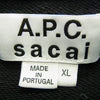Sacai サカイ 21E2-COEON-M27656 × A.P.C. アーペーセー Tani Sweatshirt フロント ロゴ スウェット ブラック系 XL【中古】