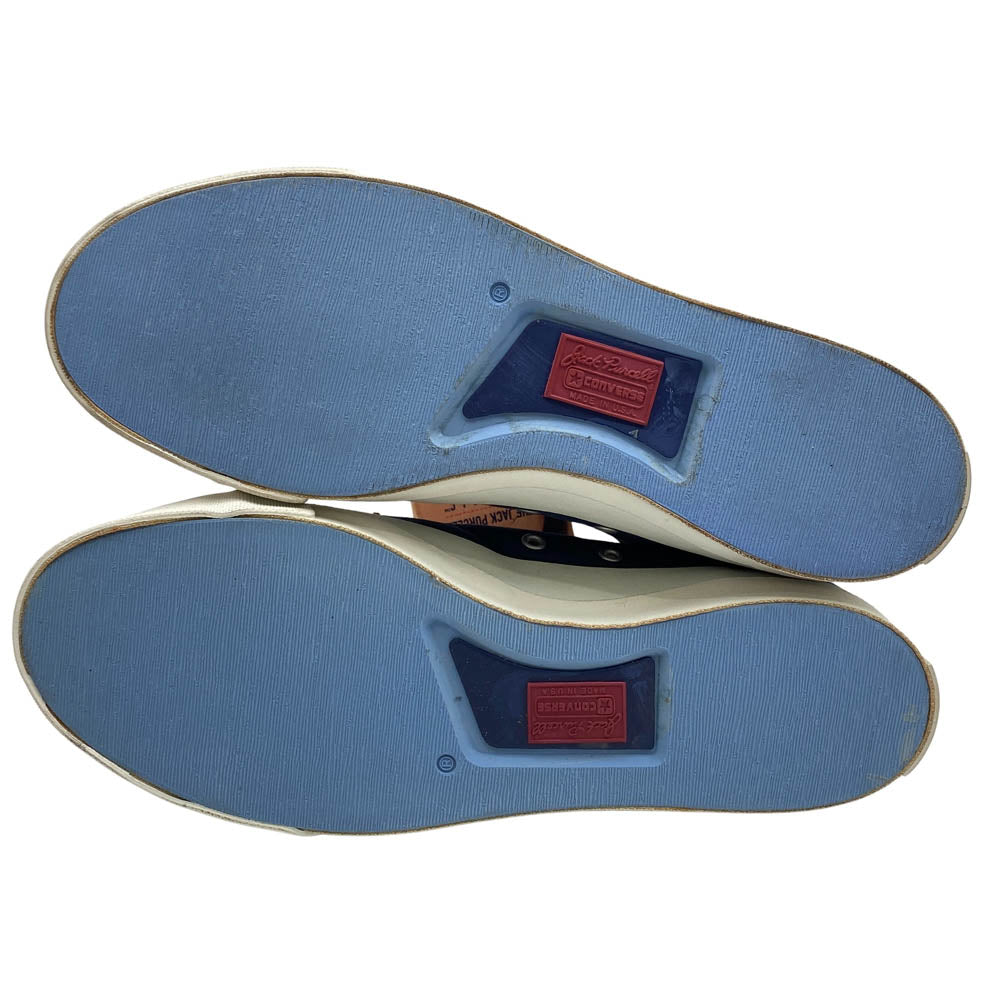 CONVERSE コンバース M7137 90s VINTAGE ヴィンテージ USA製 JACK PURCELL LOW ジャックパーセル ローカット キャンバス スニーカー ネイビー系 US9.5【中古】