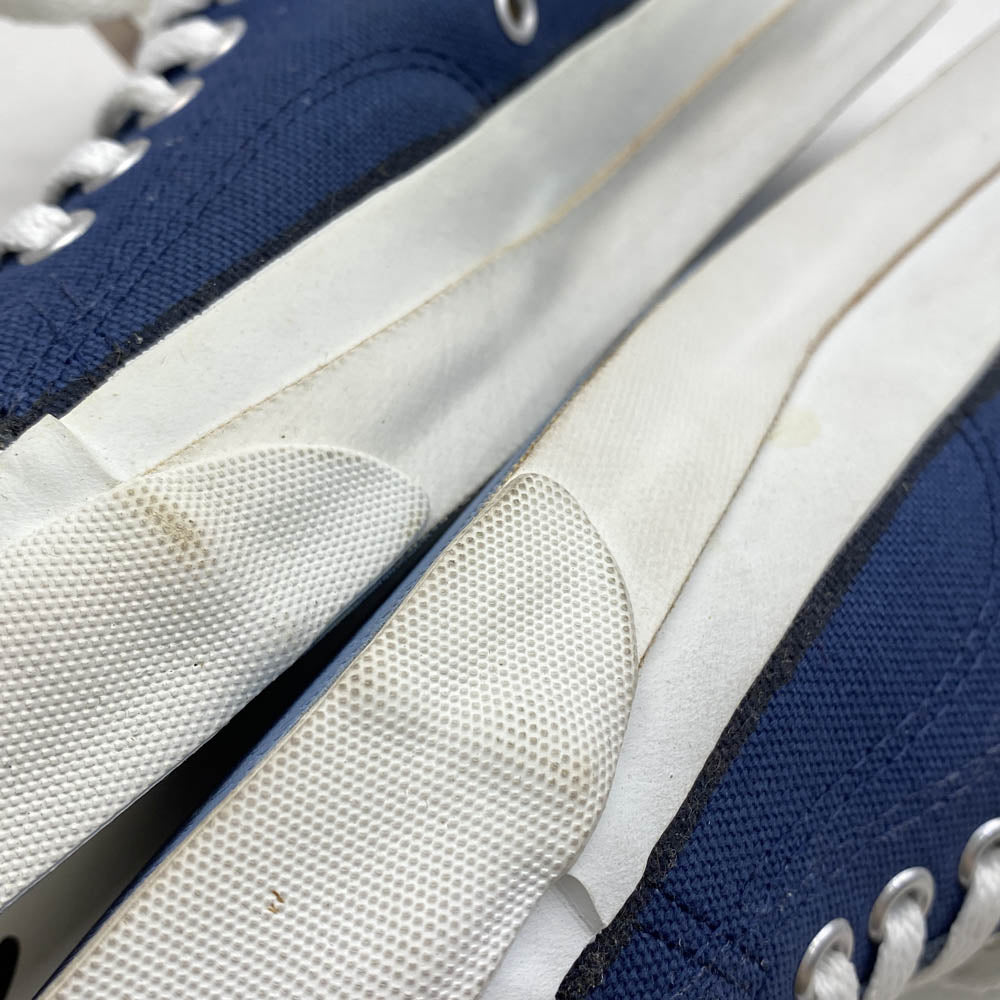 CONVERSE コンバース M7137 90s VINTAGE ヴィンテージ USA製 JACK PURCELL LOW ジャックパーセル ローカット キャンバス スニーカー ネイビー系 US9.5【中古】