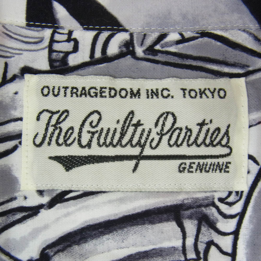 WACKO MARIA ワコマリア TIM LEHI TYPE-3 HAWAIIAN SHIRT メカ虎 ティムリーハイ オープンカラー ハワイアン 半袖 シャツ アロハシャツ グレー系 M【中古】