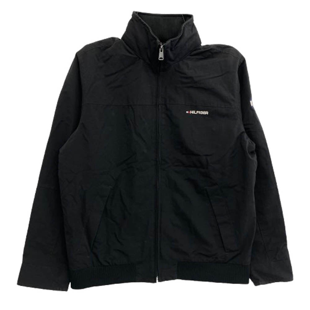 TOMMY HILFIGER トミーヒルフィガー 78J8340/BDS フロント ロゴ ナイロン ジャケット ブラック系 XL【中古】