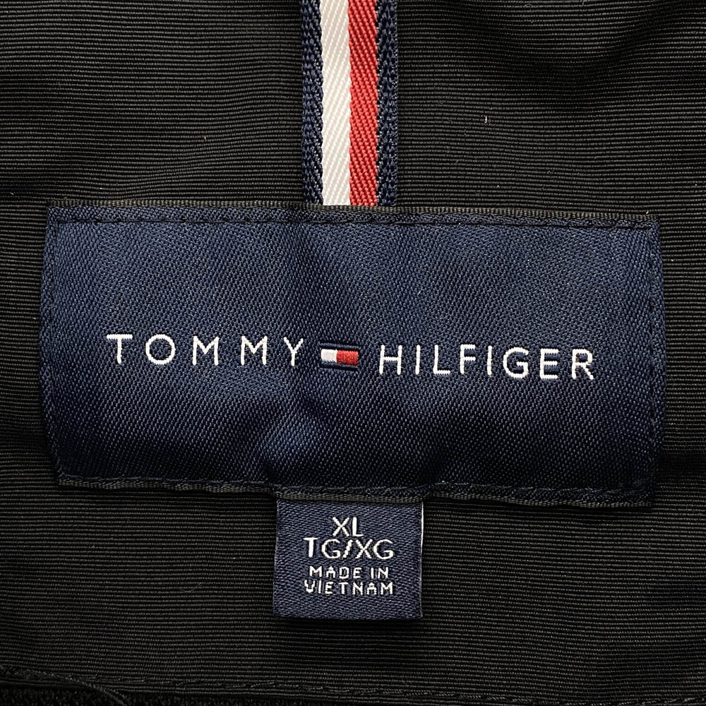 TOMMY HILFIGER トミーヒルフィガー 78J8340/BDS フロント ロゴ ナイロン ジャケット ブラック系 XL【中古】