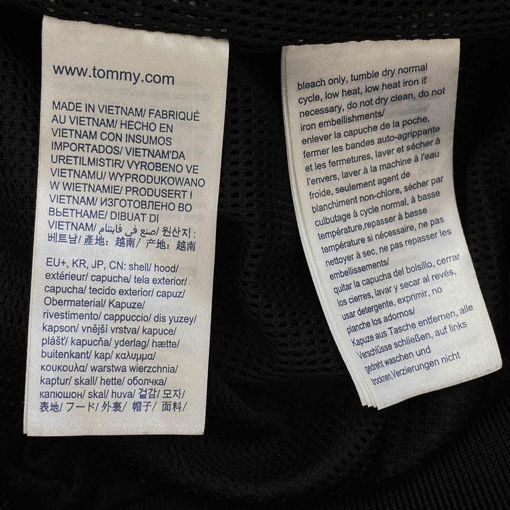 TOMMY HILFIGER トミーヒルフィガー 78J8340/BDS フロント ロゴ ナイロン ジャケット ブラック系 XL【中古】