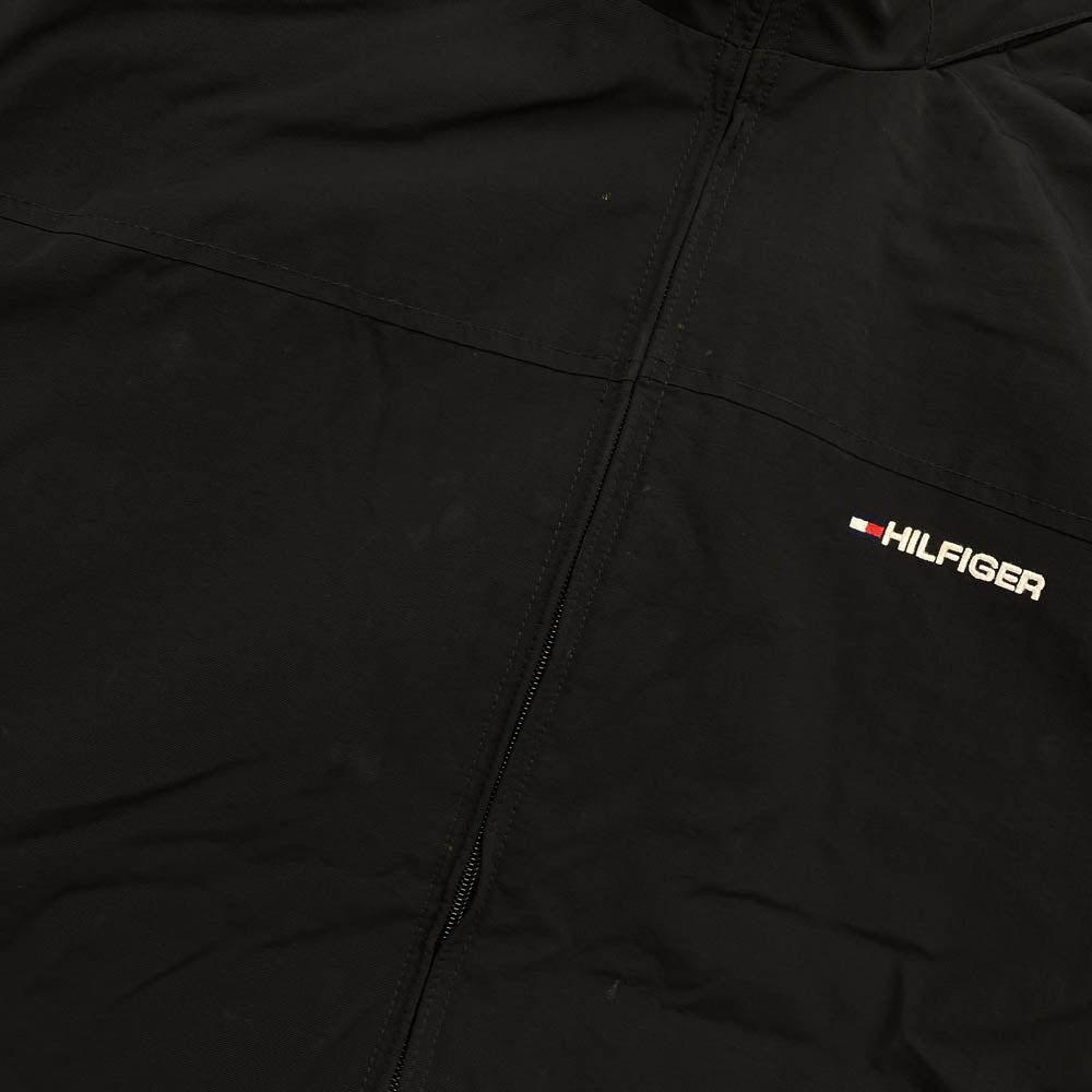 TOMMY HILFIGER トミーヒルフィガー 78J8340/BDS フロント ロゴ ナイロン ジャケット ブラック系 XL【中古】