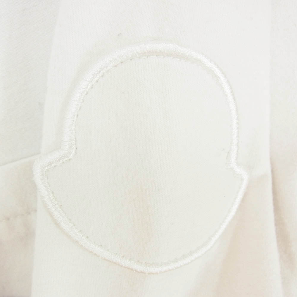 MONCLER モンクレール 23SS I20918C00050 89AA2 ポケット 刺繍 ロゴ ワッペン 半袖 Tシャツ ホワイト系 L【中古】