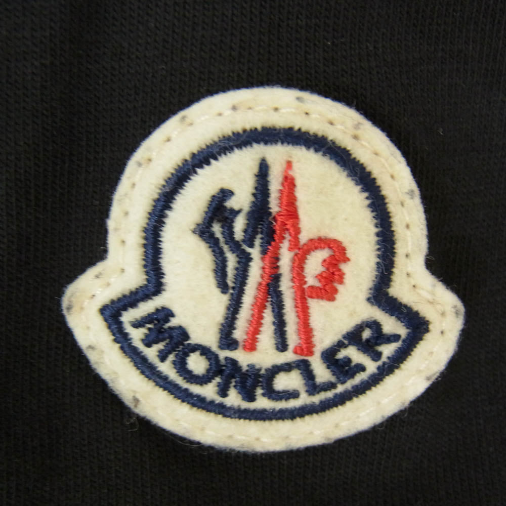MONCLER モンクレール 25SS K10918C00078 8390T LOGO S/S T-SHIRT ロゴ 首元 半袖 Tシャツ ブラック系 L【中古】