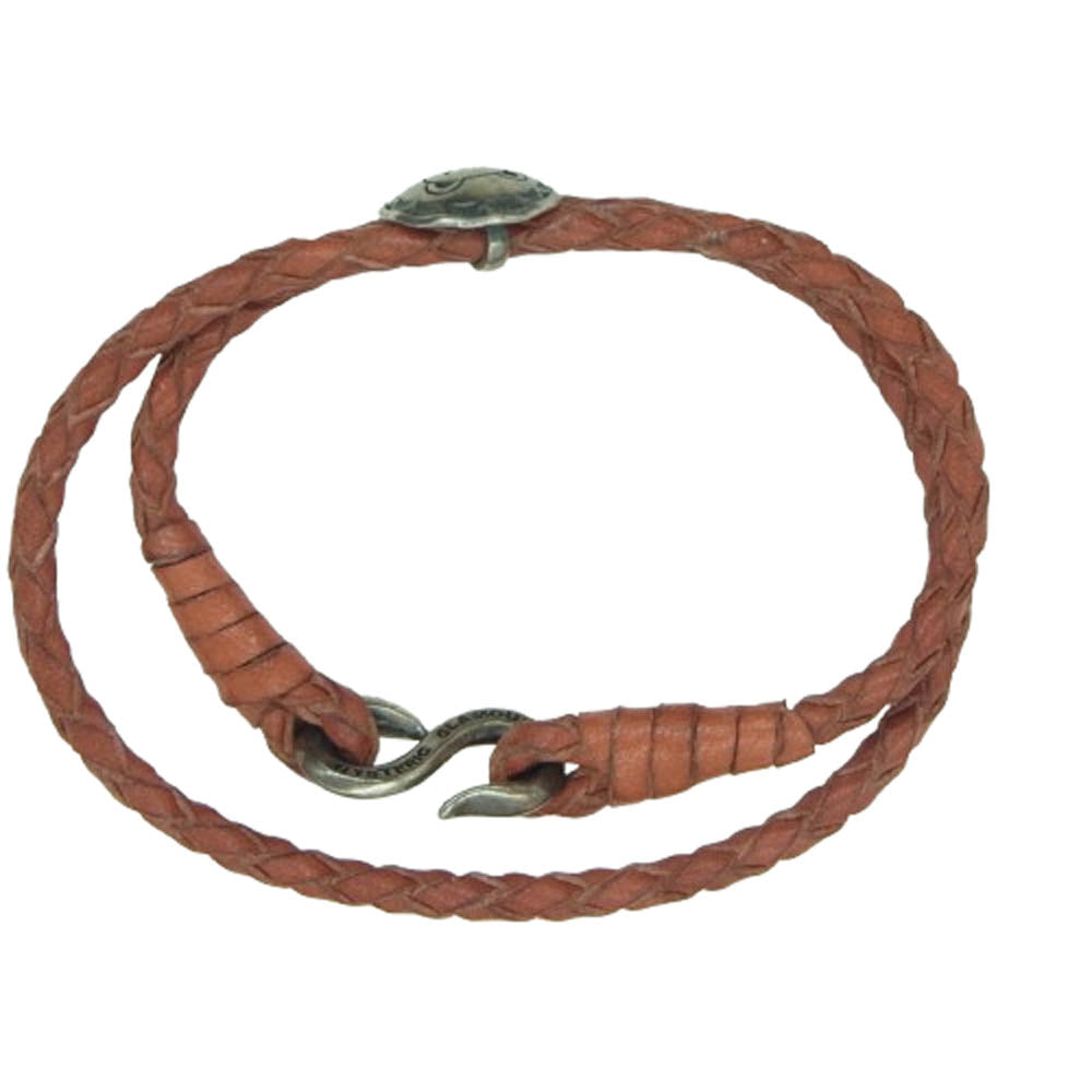 HYSTERIC GLAMOUR ヒステリックグラマー LEATHER BRAID BEAR ベア コンチョブレス ブラウン系【中古】