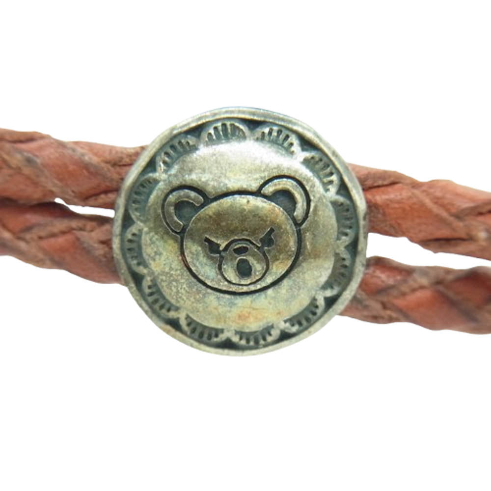 HYSTERIC GLAMOUR ヒステリックグラマー LEATHER BRAID BEAR ベア コンチョブレス ブラウン系【中古】