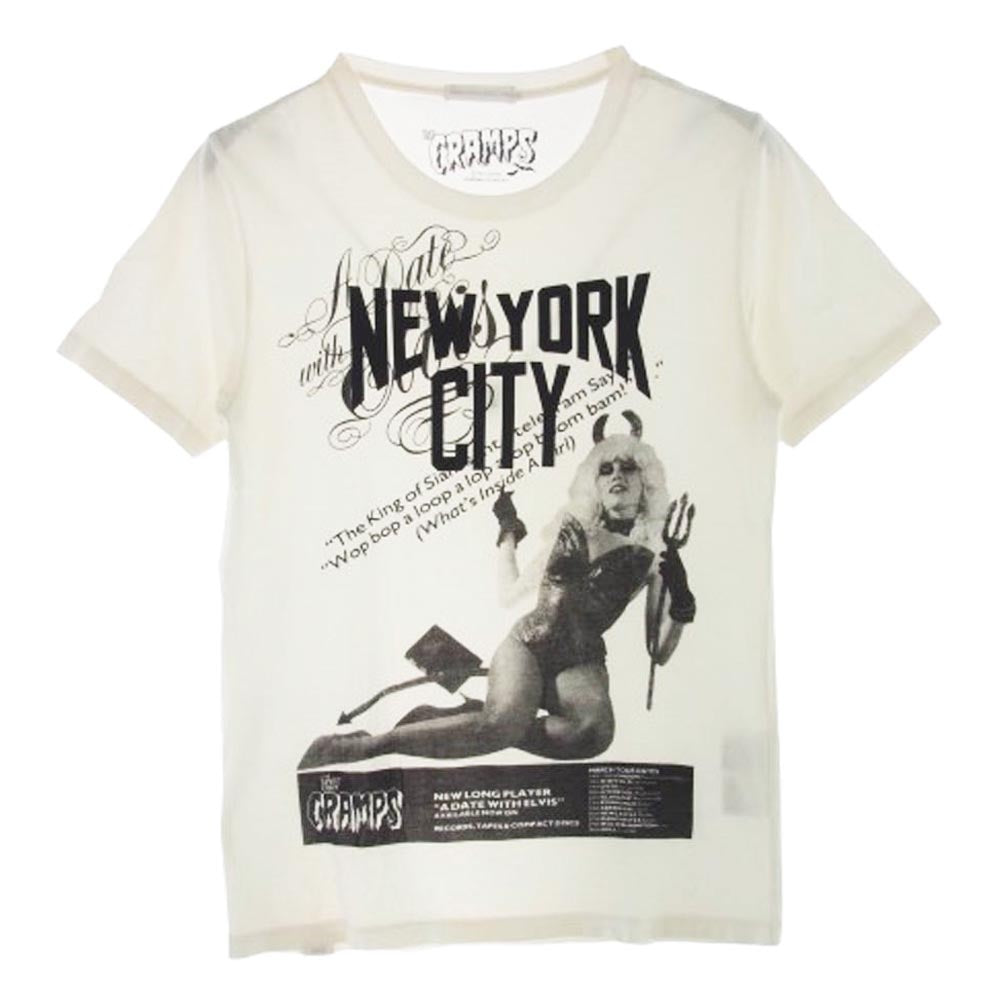 HYSTERIC GLAMOUR ヒステリックグラマー 0661CT19 XXX× CRAMPS ジィヒステリックトリプルエックス NEW YORK CITY 半袖 Tシャツ S ホワイト系 S【中古】