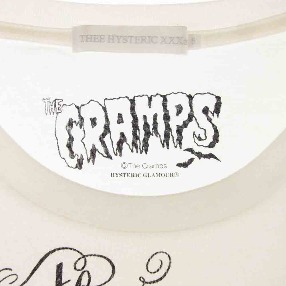 HYSTERIC GLAMOUR ヒステリックグラマー 0661CT19 XXX× CRAMPS ジィヒステリックトリプルエックス NEW YORK CITY 半袖 Tシャツ S ホワイト系 S【中古】
