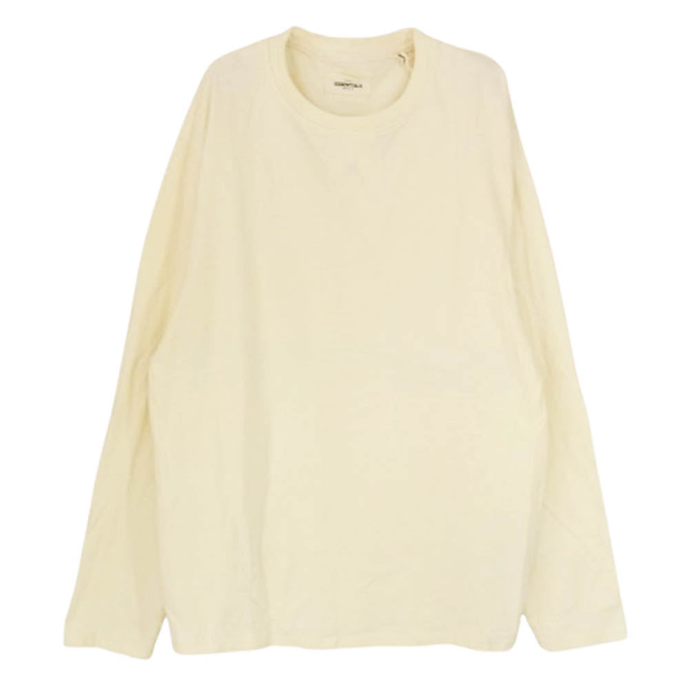 FEAR OF GOD フィアオブゴッド ESSENTIALS エッセンシャルズ バックプリント ロゴ 長袖 カットソー ロングスリーブ 長袖 Tシャツ オフホワイト系 XS【中古】