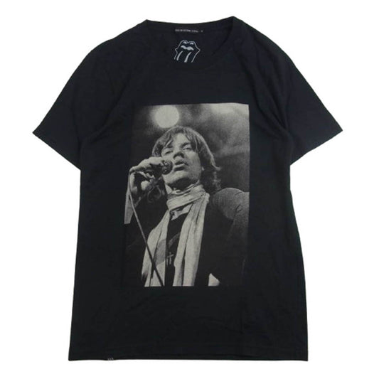 HYSTERIC GLAMOUR ヒステリックグラマー 0663CT09 XXX ROLLING STONES ローリング ストーンズ ミックジャガー プリント 半袖 Tシャツ ブラック系 S【中古】