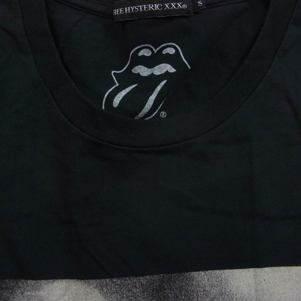 HYSTERIC GLAMOUR ヒステリックグラマー 0663CT09 XXX ROLLING STONES ローリング ストーンズ ミックジャガー プリント 半袖 Tシャツ ブラック系 S【中古】