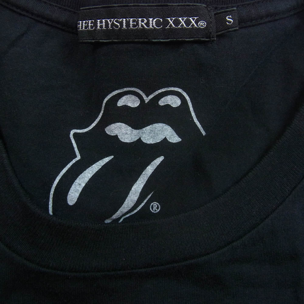 HYSTERIC GLAMOUR ヒステリックグラマー 0663CT09 XXX ROLLING STONES ローリング ストーンズ ミックジャガー プリント 半袖 Tシャツ ブラック系 S【中古】