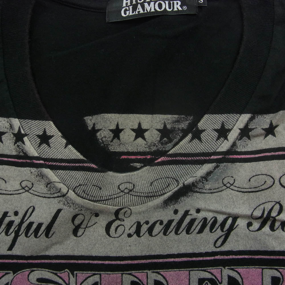HYSTERIC GLAMOUR ヒステリックグラマー 0241CT10 Casino and restaurant ALL Over Print 半袖Ｔシャツ ブラック系 S【中古】