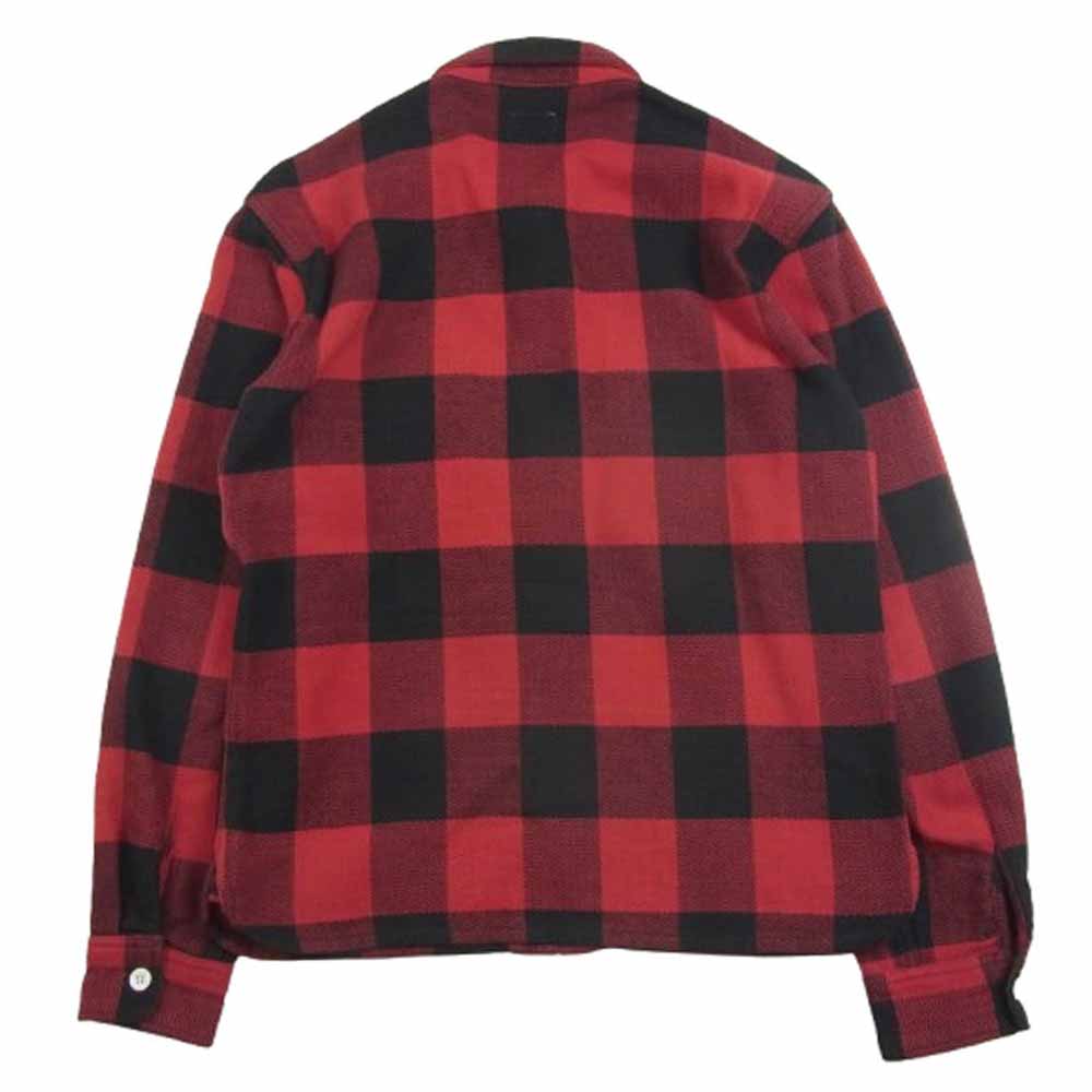 THE FLAT HEAD ザフラットヘッド HN-52W ブロック チェック 長袖 ヘビー ネル シャツ ブラック系 レッド系 36【中古】