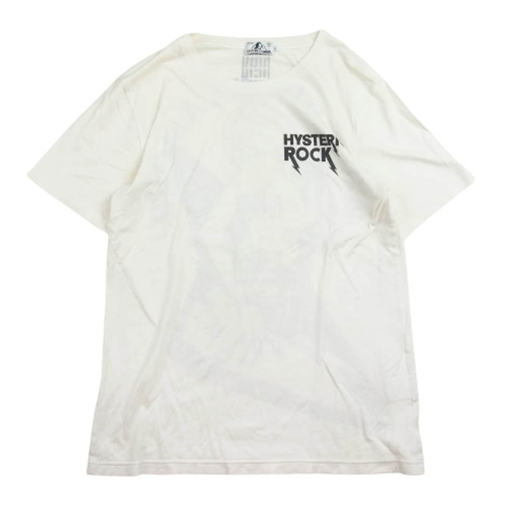 HYSTERIC GLAMOUR ヒステリックグラマー 16SS 0262CT16 ギター ガール ロゴ 半袖 Tシャツ ホワイト系 S【中古】