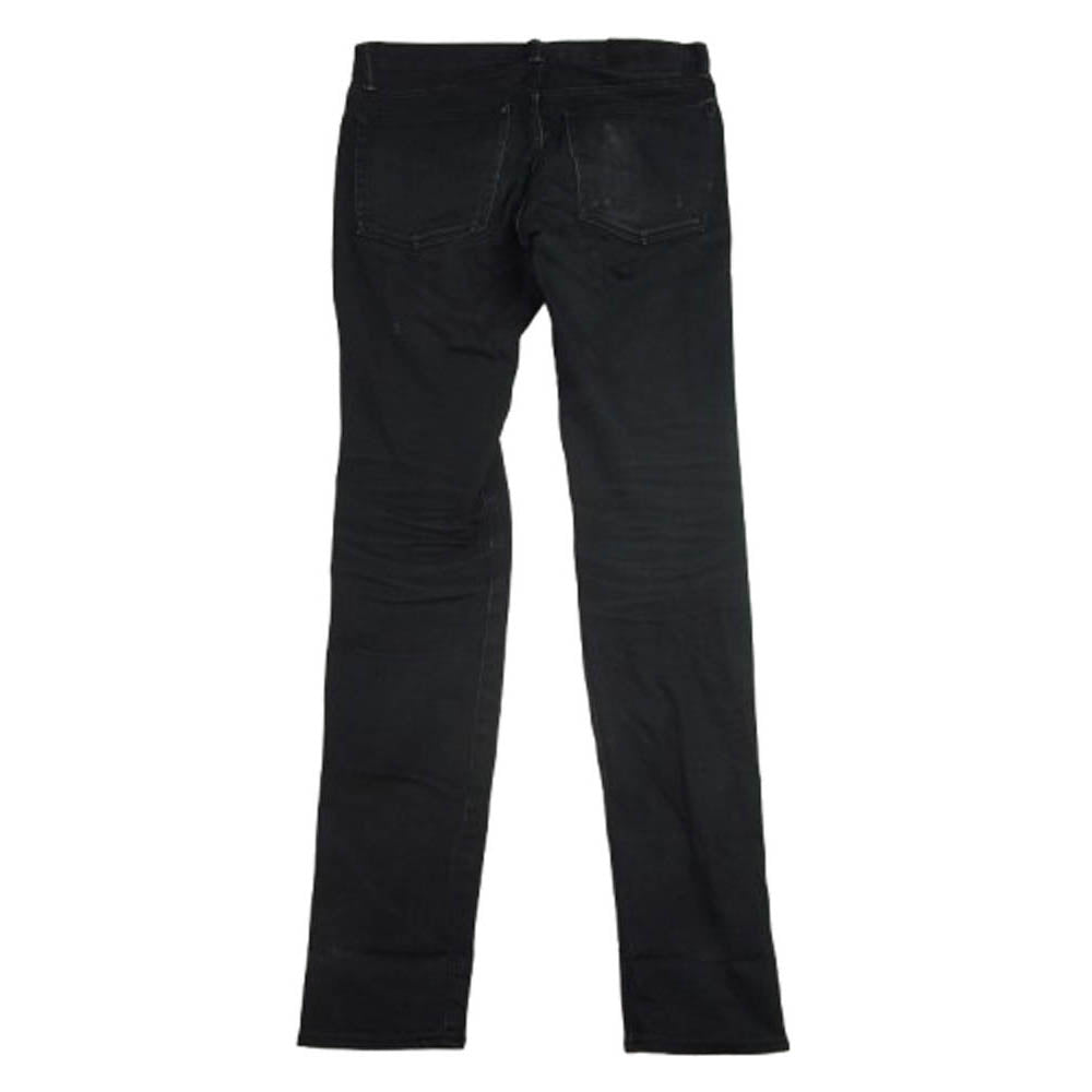 HYSTERIC GLAMOUR ヒステリックグラマー 0243AP18 加工 スタッズ ストレッチ スリム ブラック デニム パンツ ブラック系 28【中古】