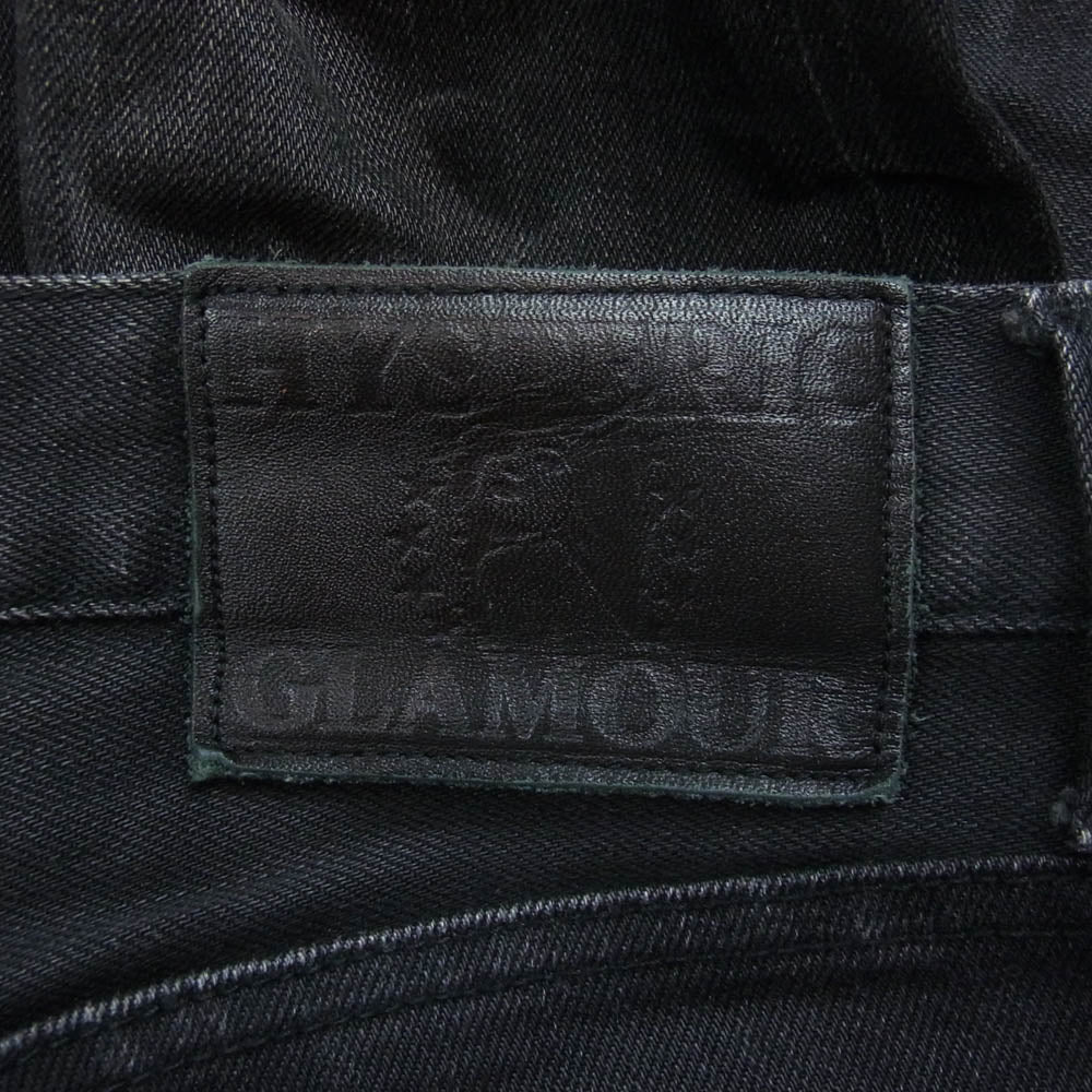 HYSTERIC GLAMOUR ヒステリックグラマー 0243AP18 加工 スタッズ ストレッチ スリム ブラック デニム パンツ ブラック系 28【中古】