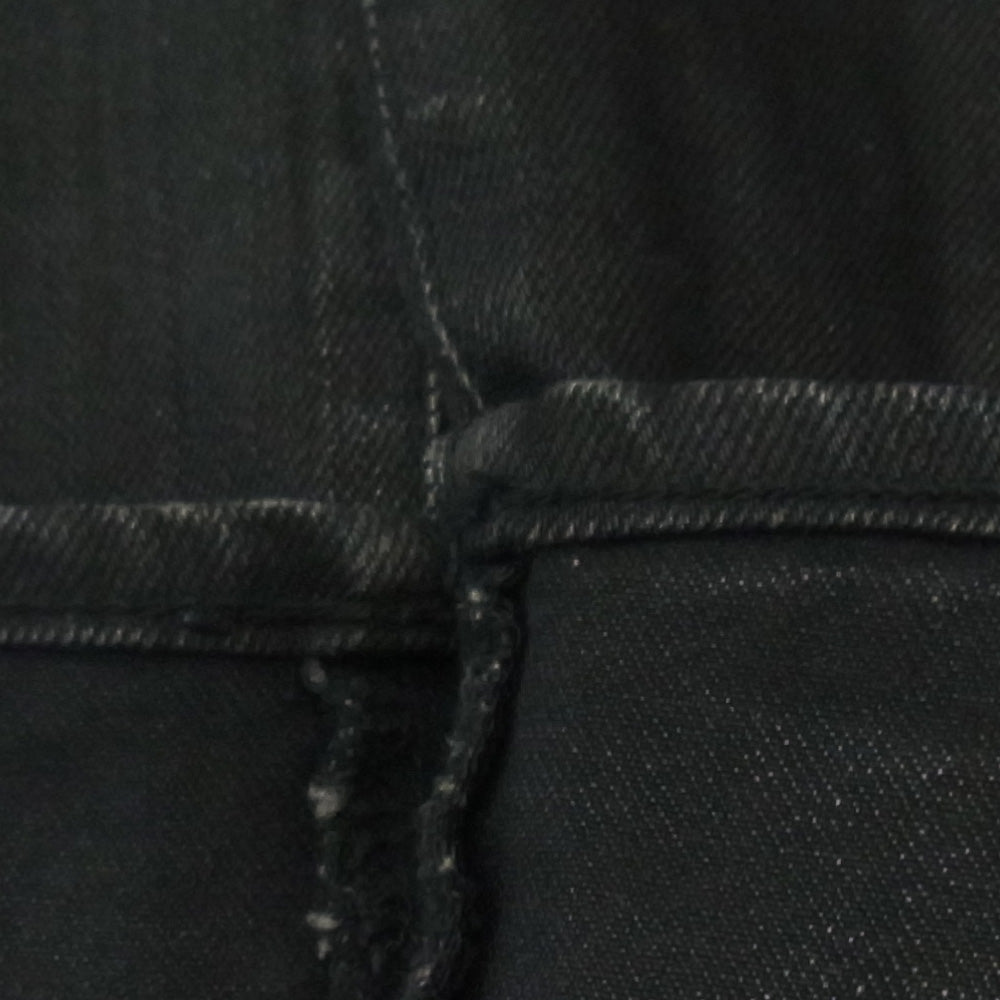 HYSTERIC GLAMOUR ヒステリックグラマー 0243AP18 加工 スタッズ ストレッチ スリム ブラック デニム パンツ ブラック系 28【中古】