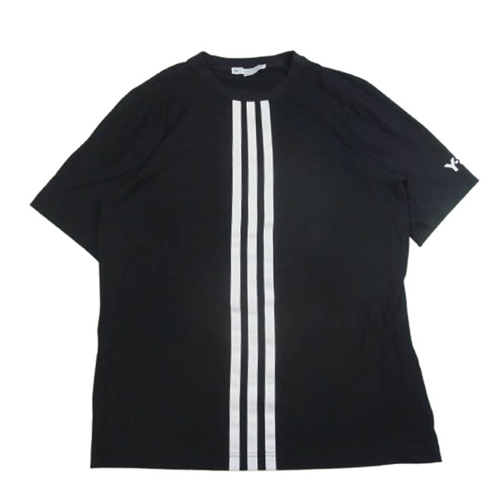 Y-3 Yohji Yamamoto ワイスリー ヨウジヤマモト HG6095 M CH1 S/S TEE-CF STRIPES adidas アディダス 20周年記念 半袖 Tシャツ M ブラック系 M【中古】