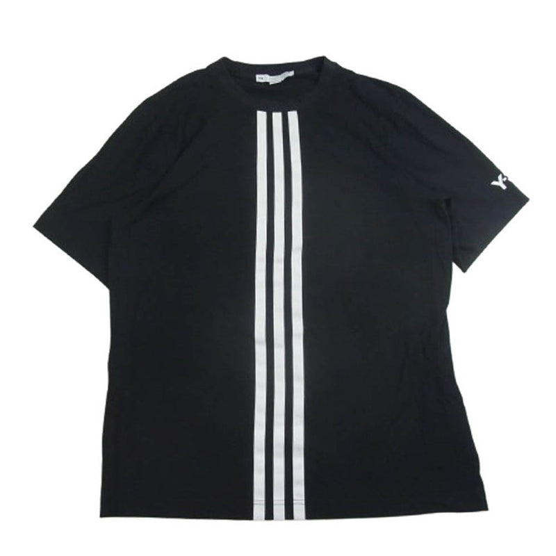 Y-3 Yohji Yamamoto ワイスリー ヨウジヤマモト HG6095 M CH1 S/S TEE-CF STRIPES adidas アディダス 20周年記念 半袖 Tシャツ M ブラック系 M【中古】