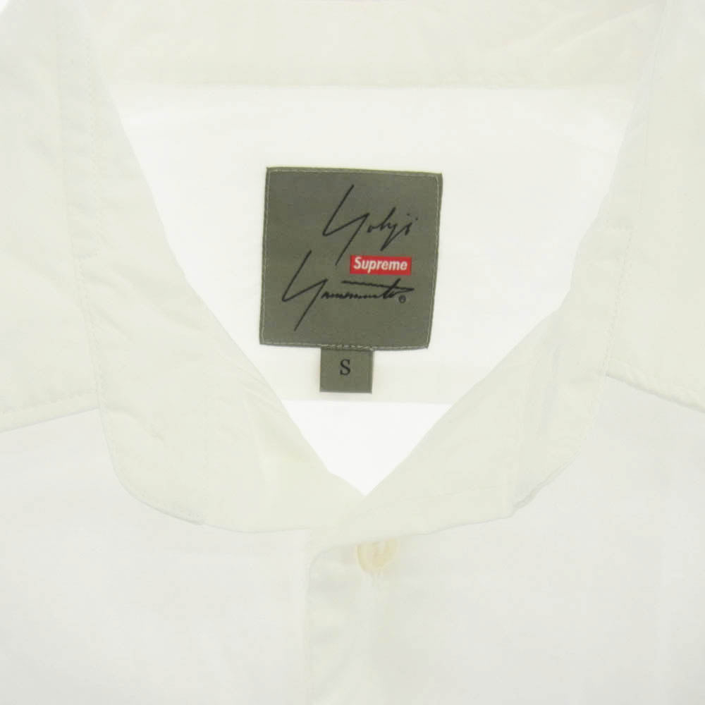 Supreme シュプリーム 20AW × Yohji Yamamoto Shirt ヨウジヤマモト バックプリント フラワーフォト デザイン 長袖シャツ S ホワイト系 S【中古】