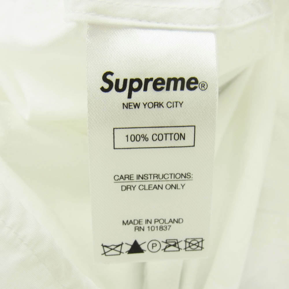 Supreme シュプリーム 20AW × Yohji Yamamoto Shirt ヨウジヤマモト バックプリント フラワーフォト デザイン 長袖シャツ S ホワイト系 S【中古】