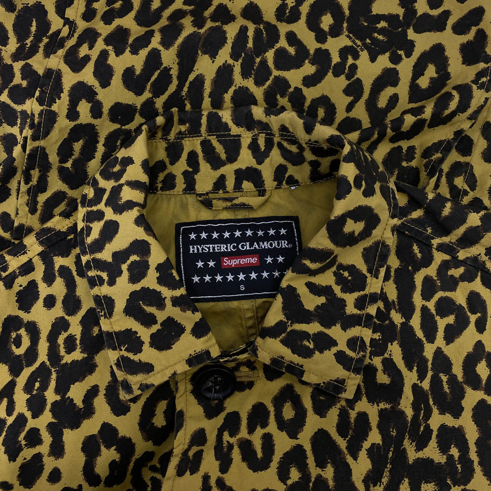 Supreme シュプリーム 21SS 02211ZI1024 HYSTERIC GLAMOUR Leopard Trench ヒステリックグラマー レオパード トレンチ コート S イエロー系 S【中古】