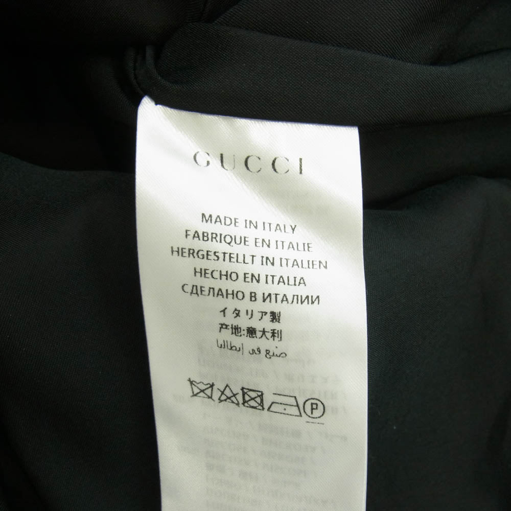 GUCCI グッチ 17年製 455739 ウール レーヨン チェスター コート ブラック系 40【中古】