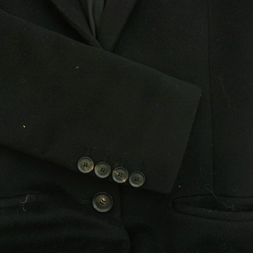 GUCCI グッチ 17年製 455739 ウール レーヨン チェスター コート ブラック系 40【中古】