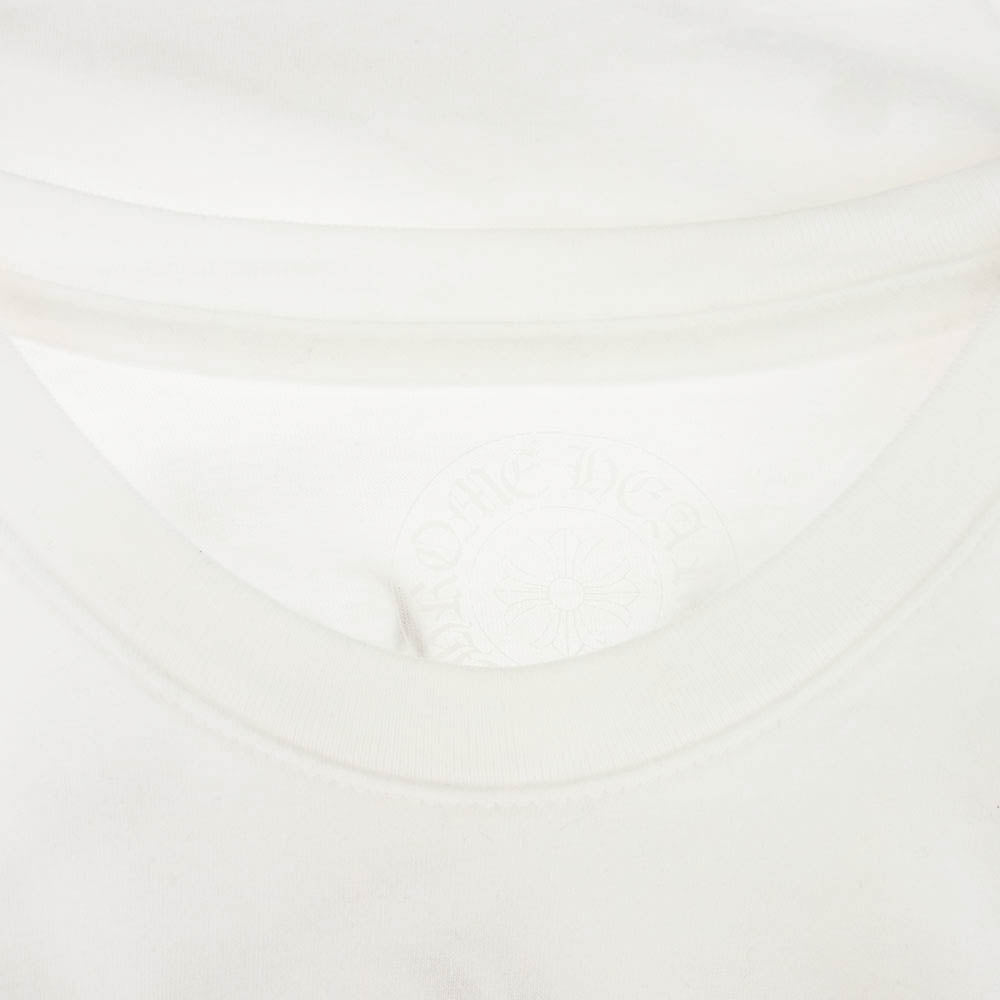 CHROME HEARTS クロムハーツ（原本無） Horseshoe S/S Tee ホースシューロゴ クルーネック ショートスリーブ カットソー 半袖 Tシャツ ホワイト系 M【中古】