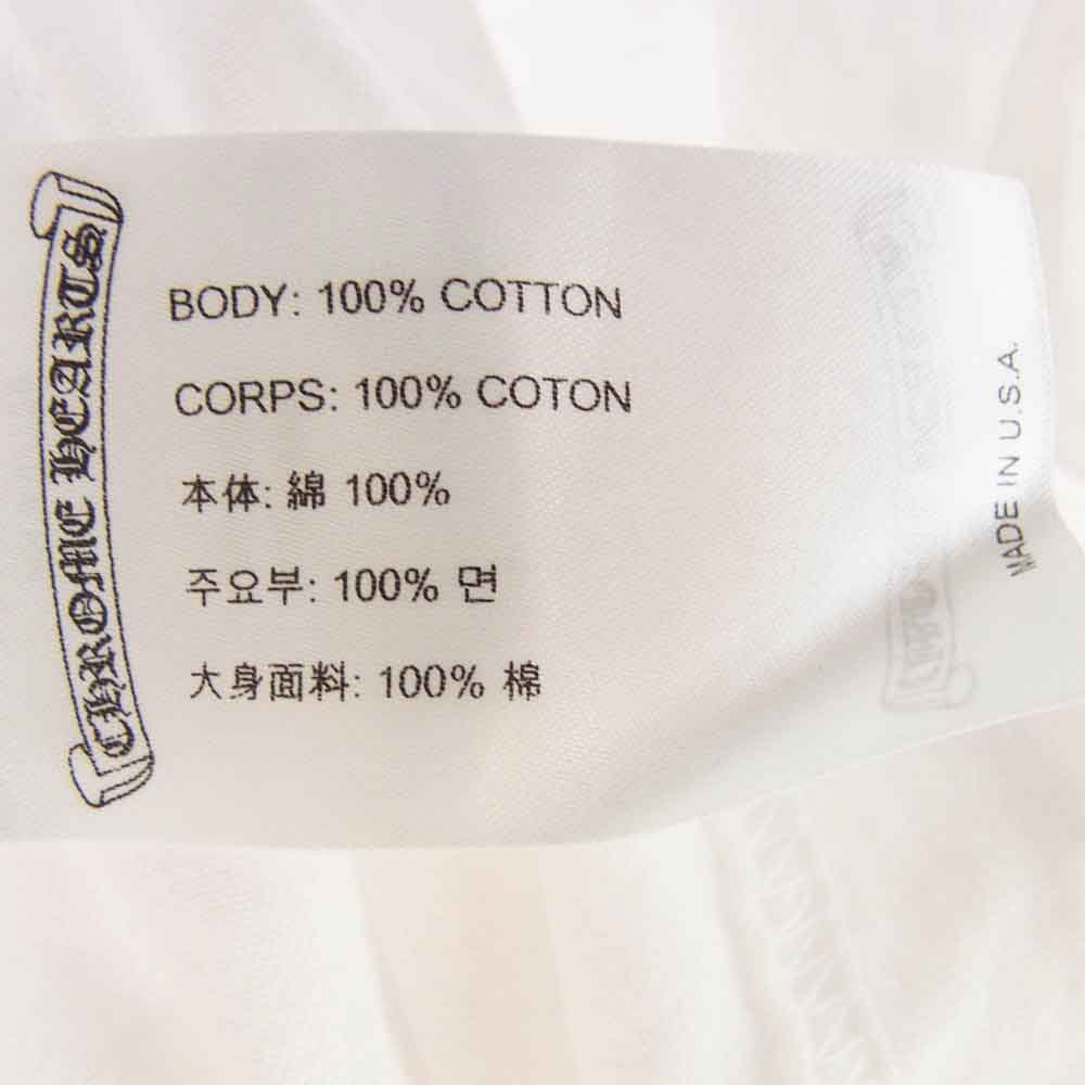 CHROME HEARTS クロムハーツ（原本無） Horseshoe S/S Tee ホースシューロゴ クルーネック ショートスリーブ カットソー 半袖 Tシャツ ホワイト系 M【中古】