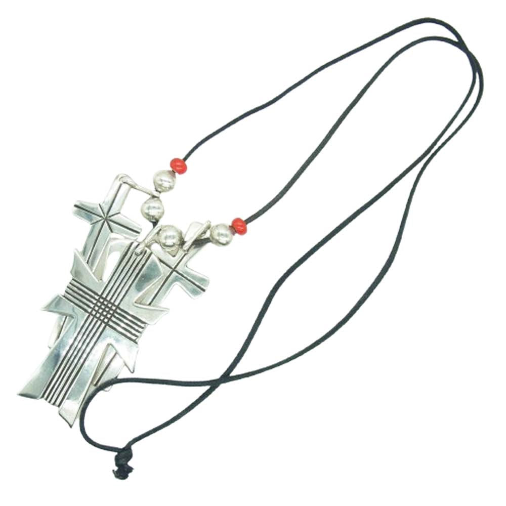 Cippy Crazy Horse シッピークレイジーホース Triple Cross Necklace トリプル クロス シルバー ネックレス シルバー系【中古】