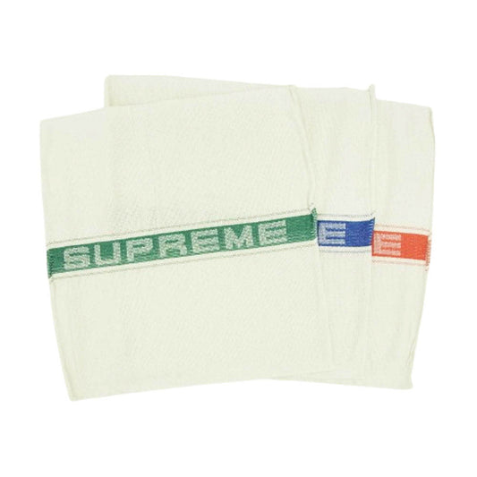 Supreme シュプリーム 25SS SHOP TOWEL ショップロゴタオル 3枚セット オフホワイト系 40×40 CM【極上美品】【中古】