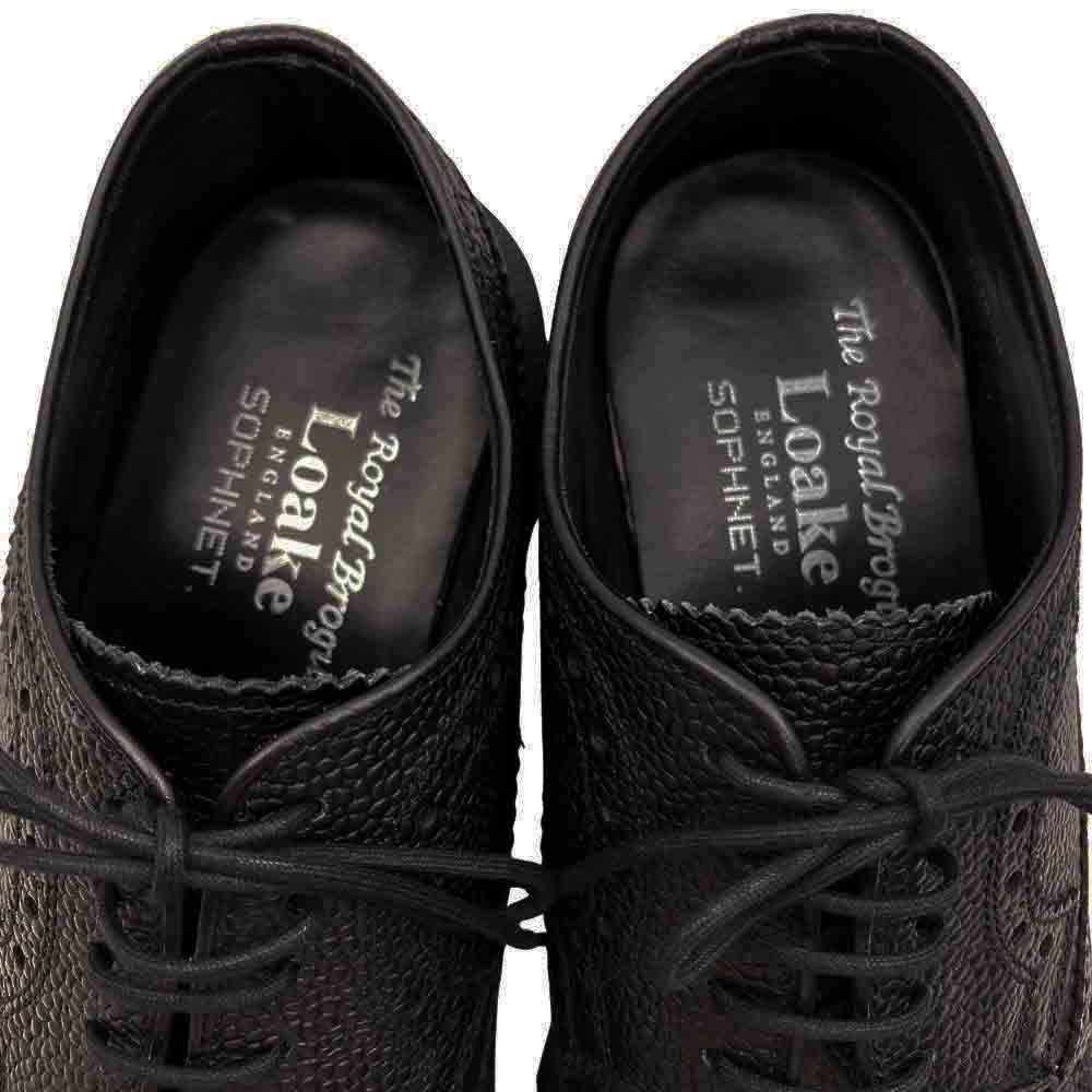 SOPHNET. ソフネット LOAKE ローク THE ROYAL BROGUES グレインレザー フルグローブ ウィングチップ シューズ ブラック系 26cm【中古】