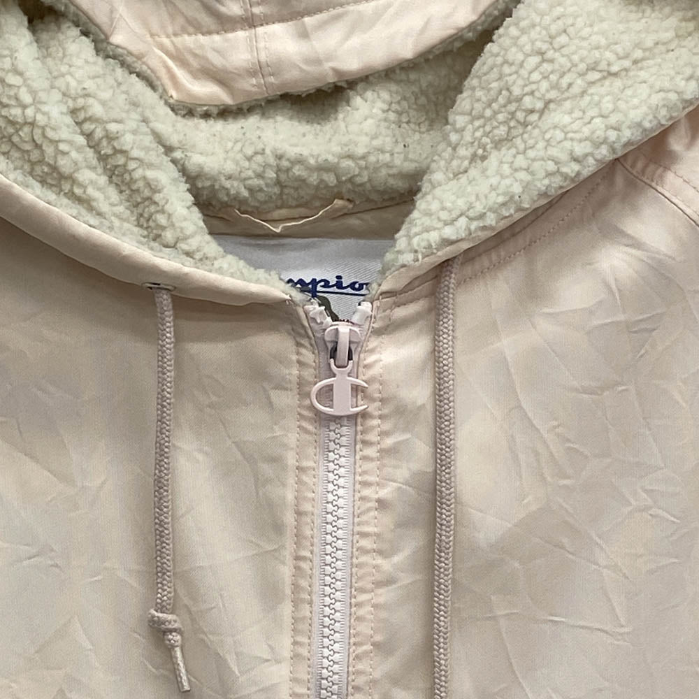 Supreme シュプリーム Champion チャンピオン 17AW Sherpa Lined Hooded Jacket シェルパ ラインド フーデッド ジャケット ピンク系 M【中古】