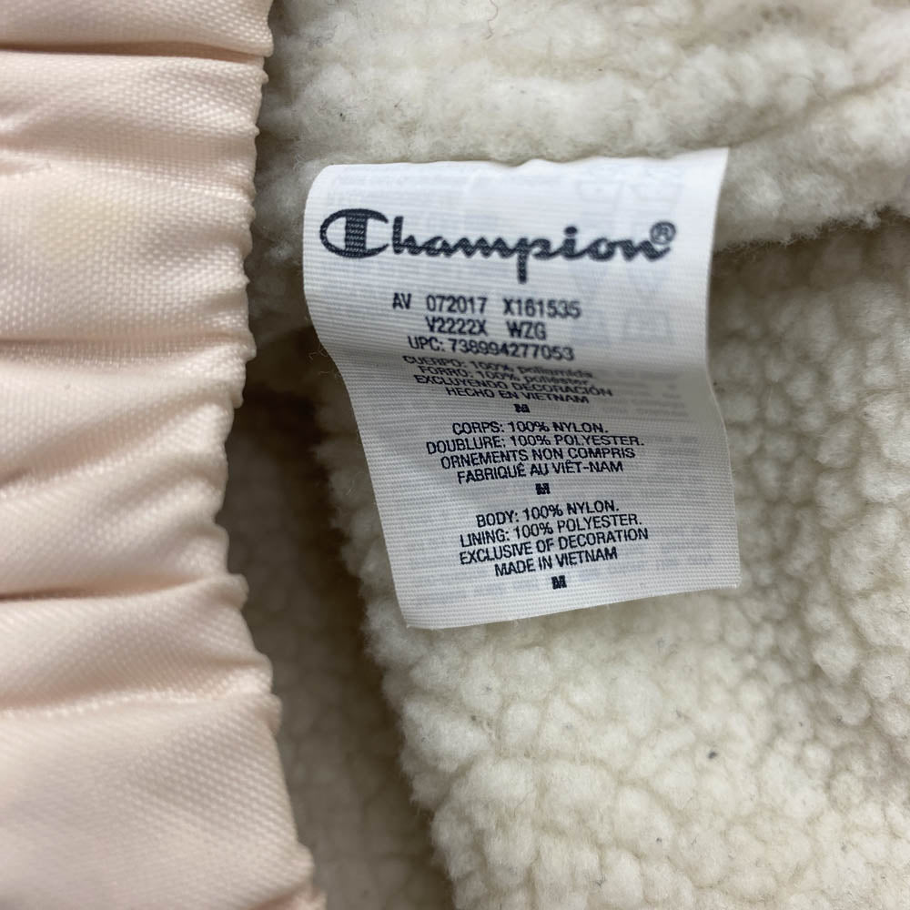 Supreme シュプリーム Champion チャンピオン 17AW Sherpa Lined Hooded Jacket シェルパ ラインド フーデッド ジャケット ピンク系 M【中古】