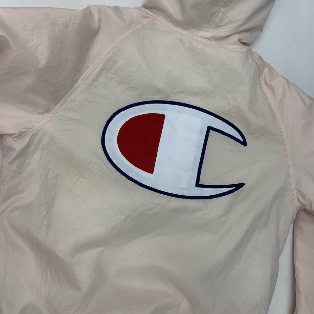 Supreme シュプリーム Champion チャンピオン 17AW Sherpa Lined Hooded Jacket シェルパ ラインド フーデッド ジャケット ピンク系 M【中古】