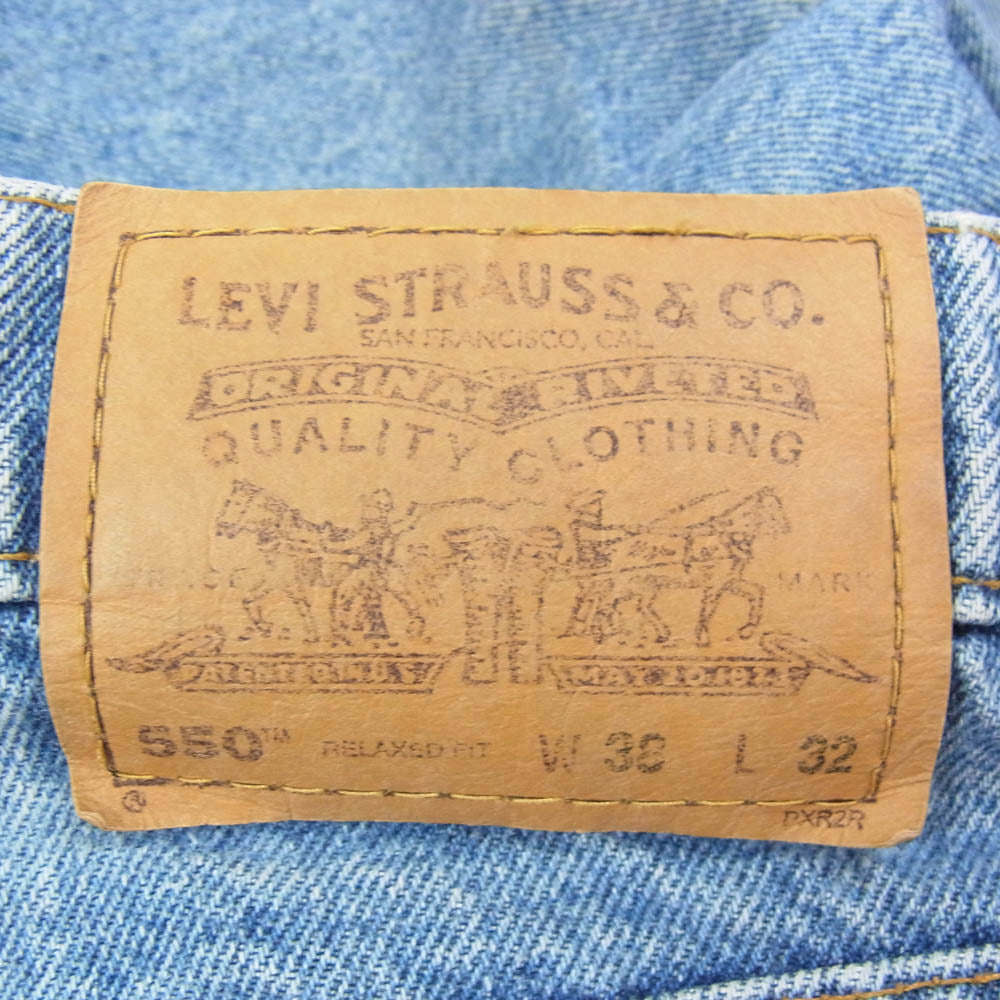 Levi's リーバイス 40550-0213 550 トップボタン裏192 テーパード デニムパンツ ジーンズ インディゴブルー系 38【中古】