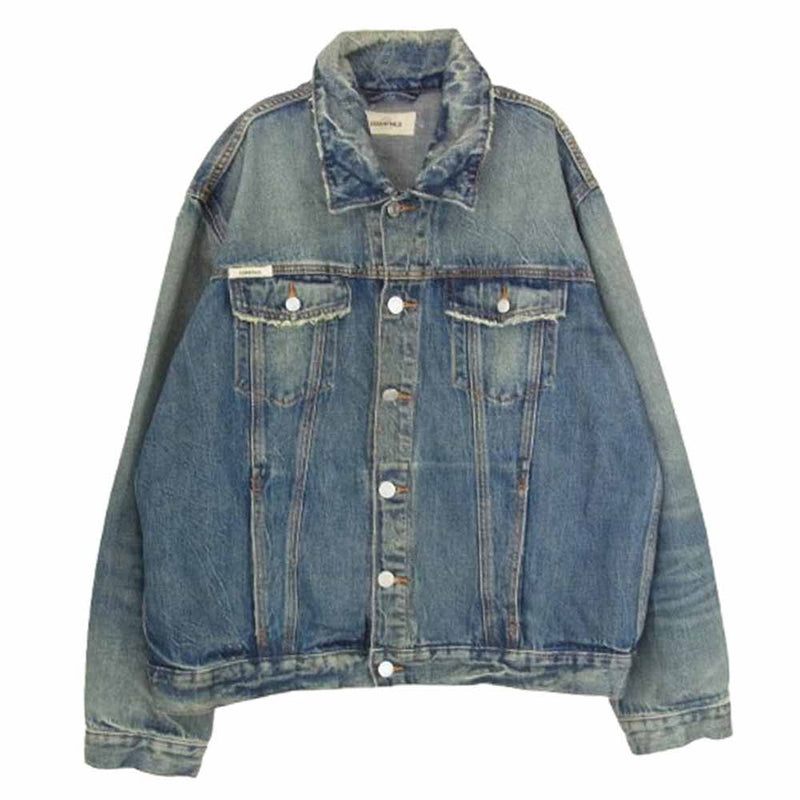 FEAR OF GOD フィアオブゴッド ESSENTIALS エッセンシャルズ バックロゴパッチ デニムジャケット ジージャン インディゴブルー系 L【中古】
